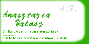 anasztazia halasz business card