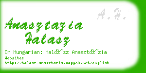 anasztazia halasz business card